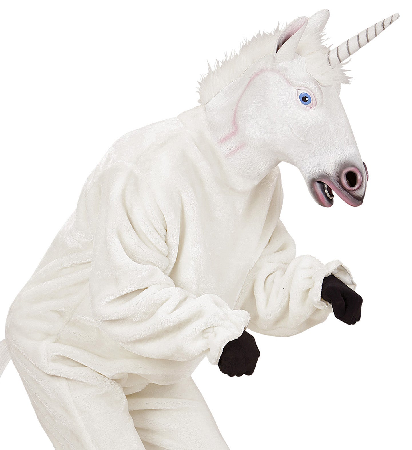 Maske Einhorn weiss