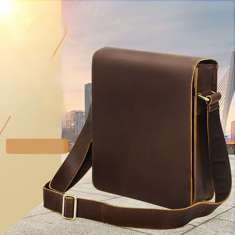 Vintage Leder-Crossbody-Bag