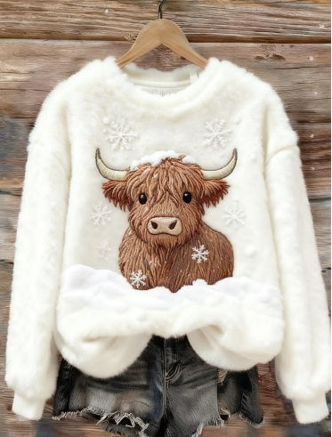 Langarmshirt mit Schneemann-Design