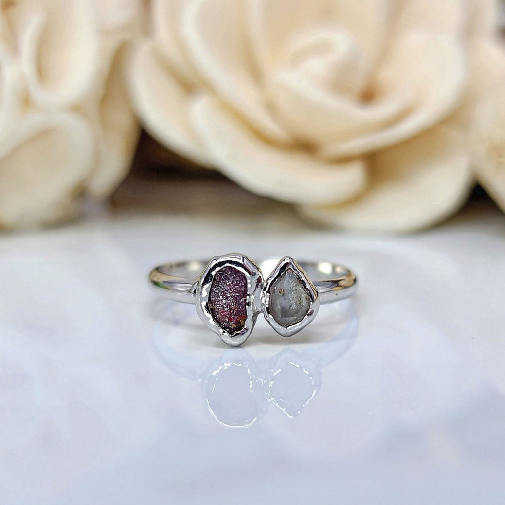 Retro Ring mit Geburtssteinen