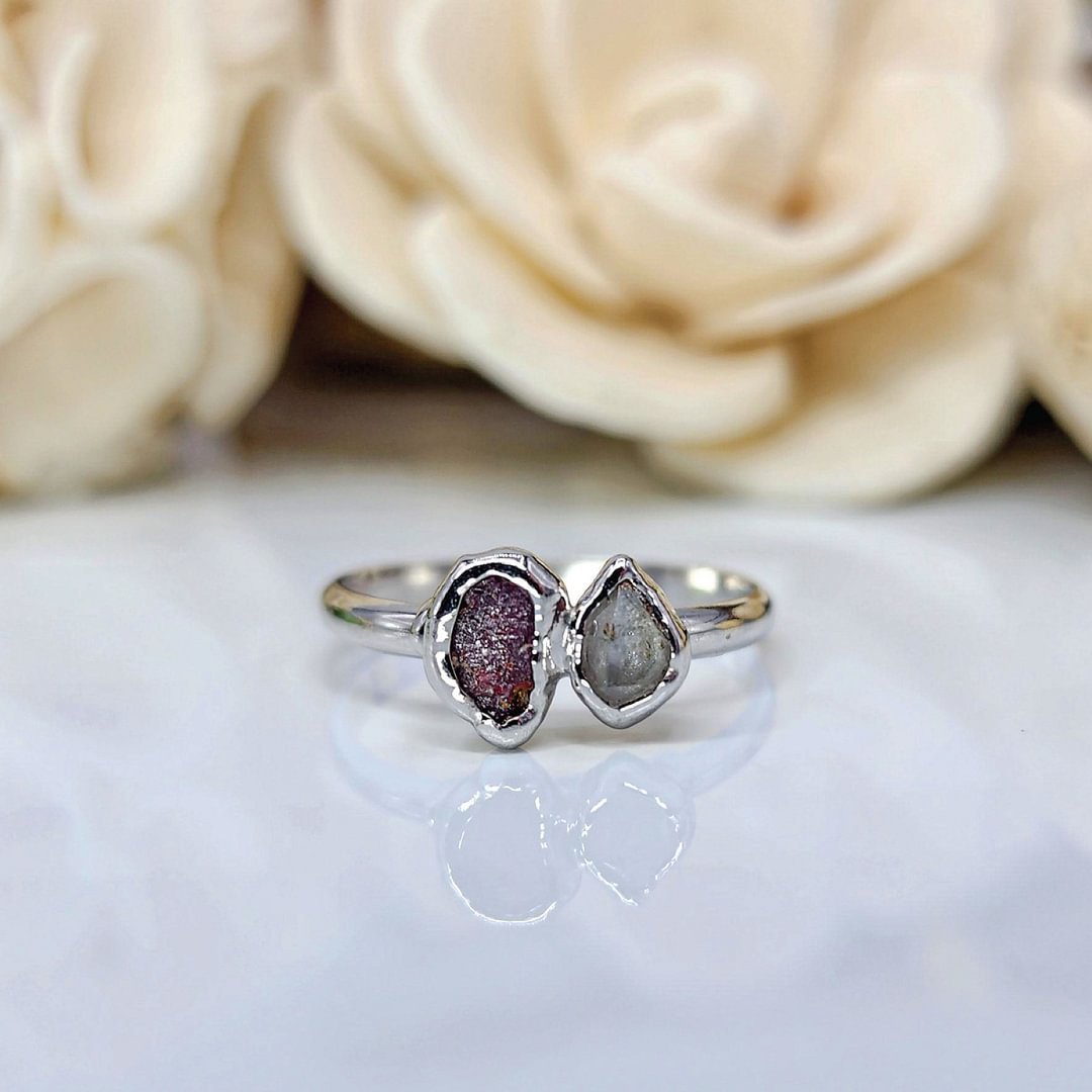 Retro Ring mit Geburtssteinen