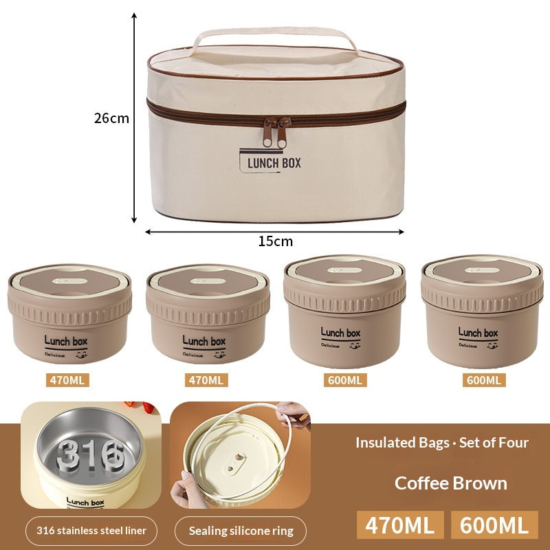 Isolierte Lunchbox aus Edelstahl mit Thermotasche – Bild 5 | LuxeStyle