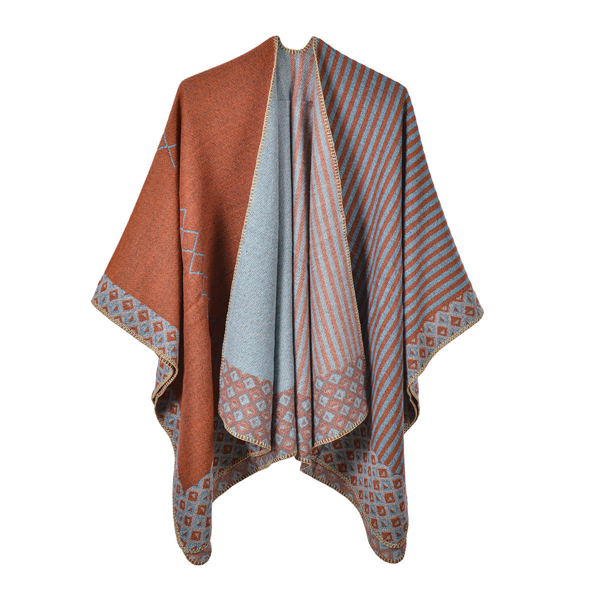 Herbst‑Winter‑Schal in geometrischem Muster – Bild 2 | LuxeStyle