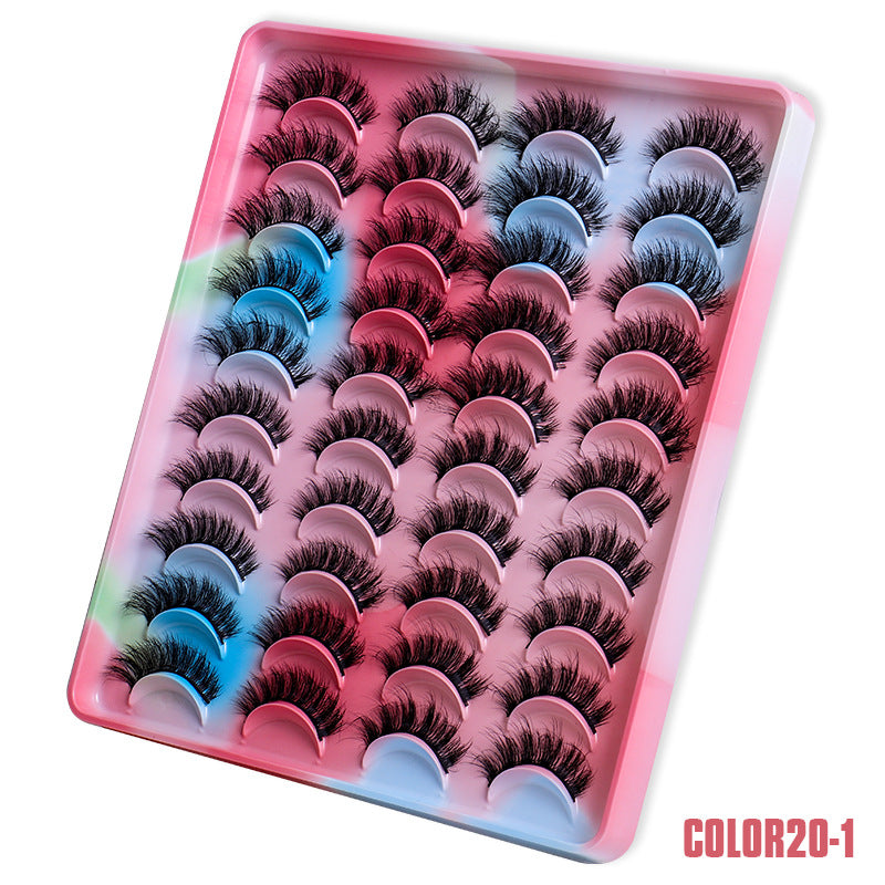 Handgemachte Nerzimitat-Wimpern (20 Paar)