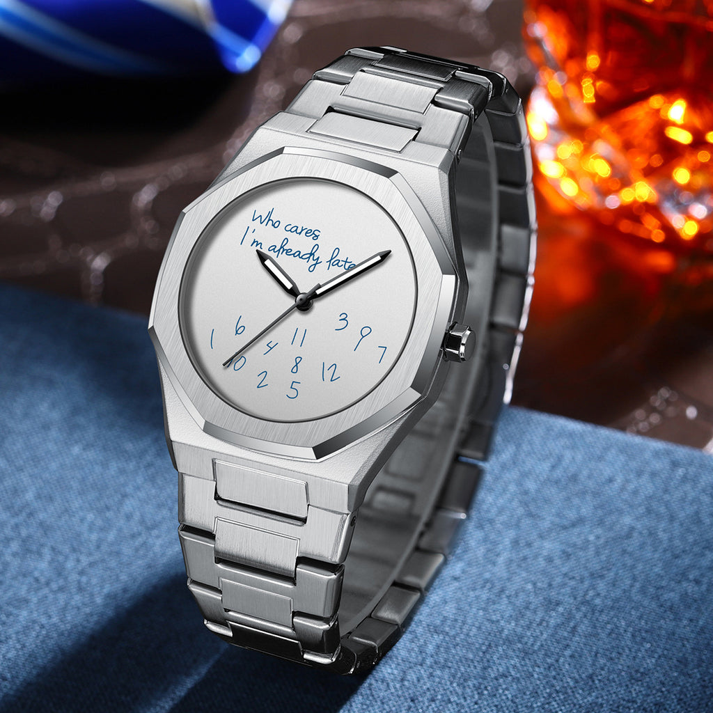 Herren-Armbanduhr Edelstahl