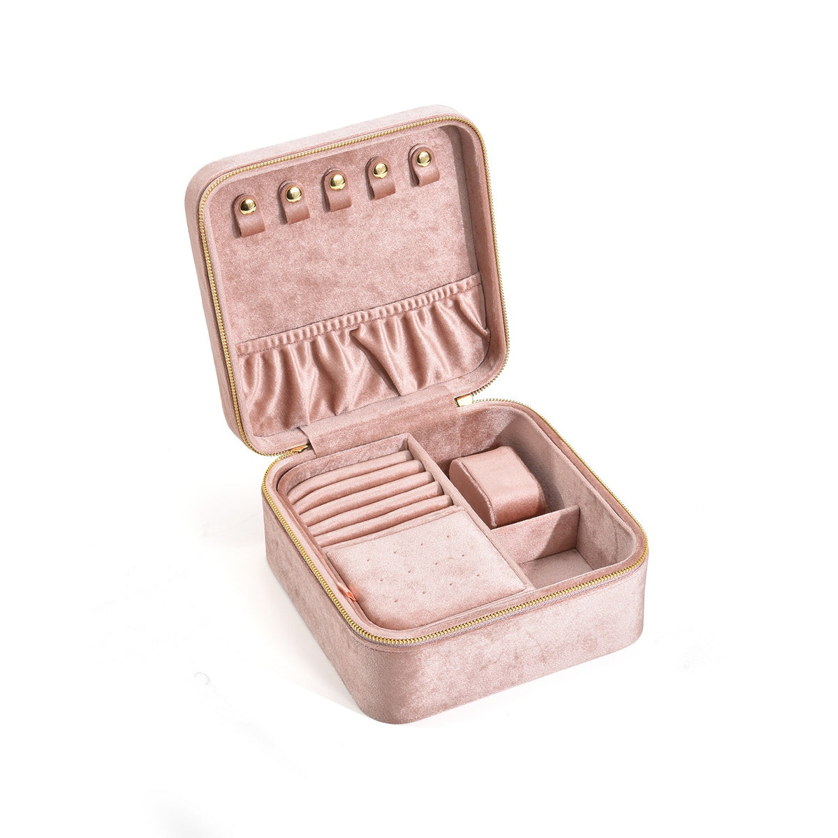 Grosser, multifunktionaler Schmuck-Organizer aus Samt – Bild 9 | LuxeStyle