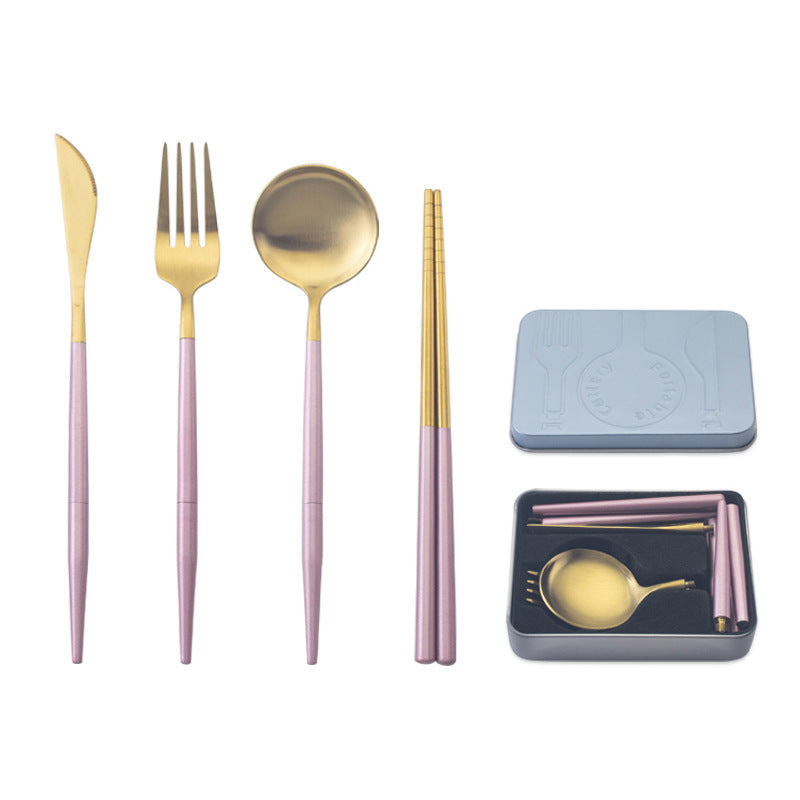 Tragbares Besteck-Set aus Edelstahl – Bild 8 | LuxeStyle