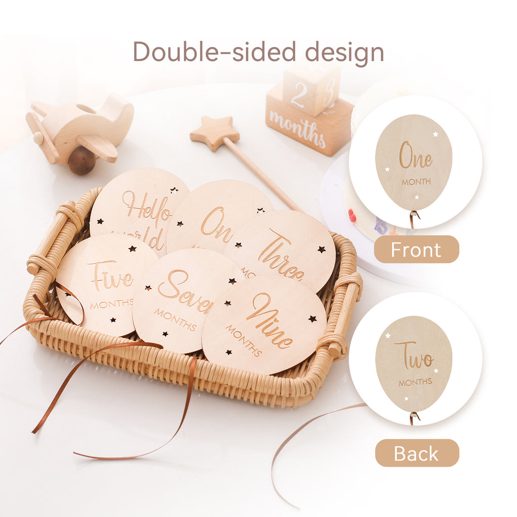 Holztafel für Babyfotos