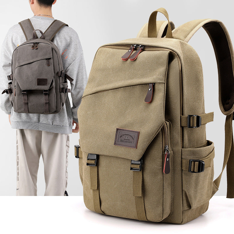 Retro Canvas Rucksack – Bild 5 | LuxeStyle