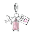 Reise-Charm-Anhänger (Flugzeug, Koffer, Kamera)