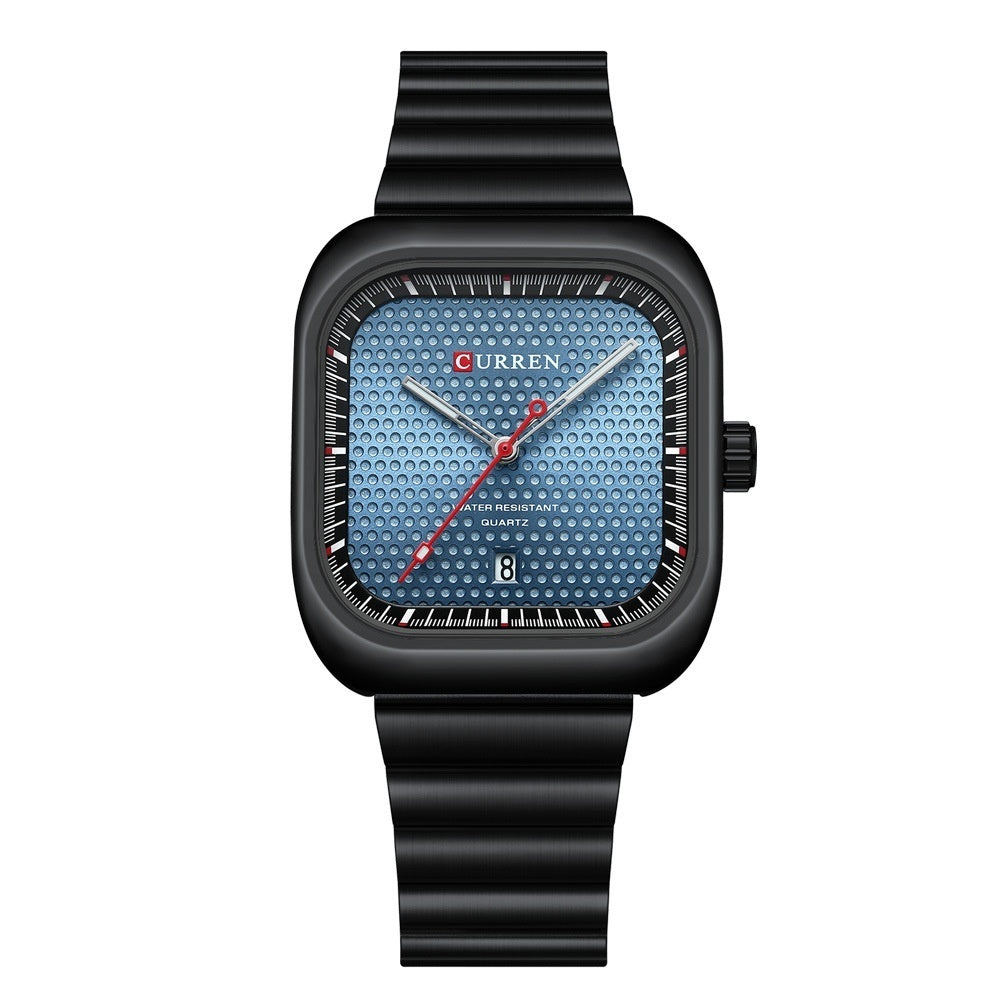 Quadratische Paaruhren mit Gitterarmband, wasserdicht