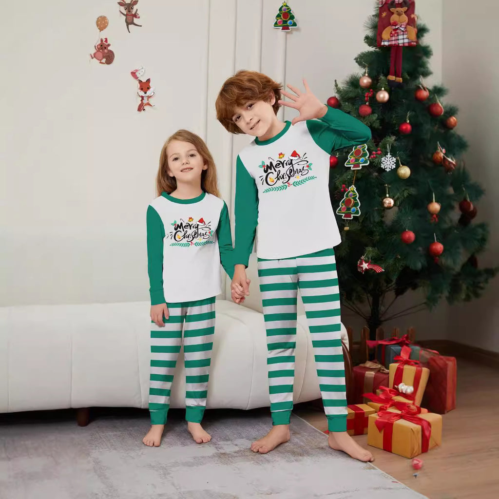 Weihnachts-Partnerlook Blau-Weiss Gestreift