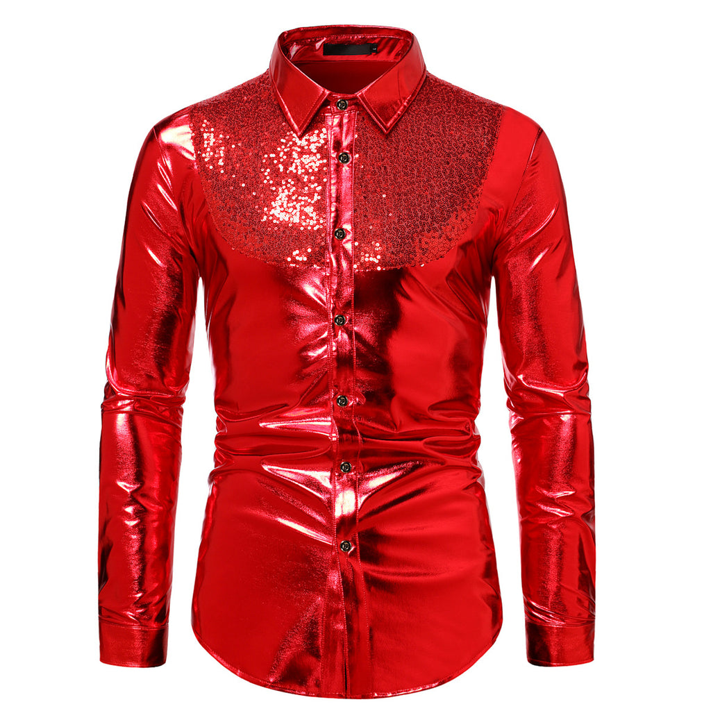Pailletten Disco Hemd für Teenager – Bild 3 | LuxeStyle