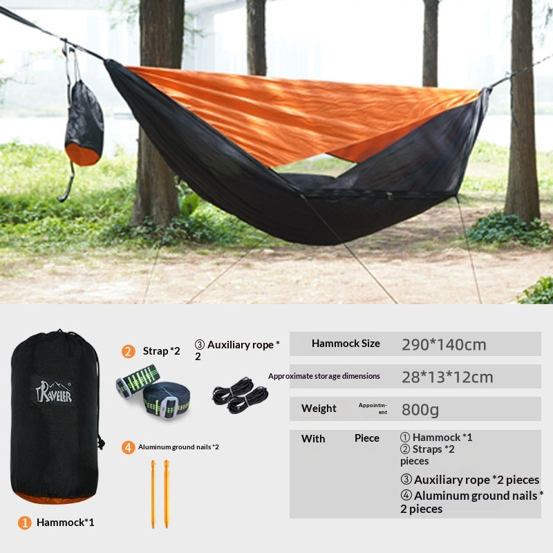 Outdoor-Hängematte mit Sonnenschutz