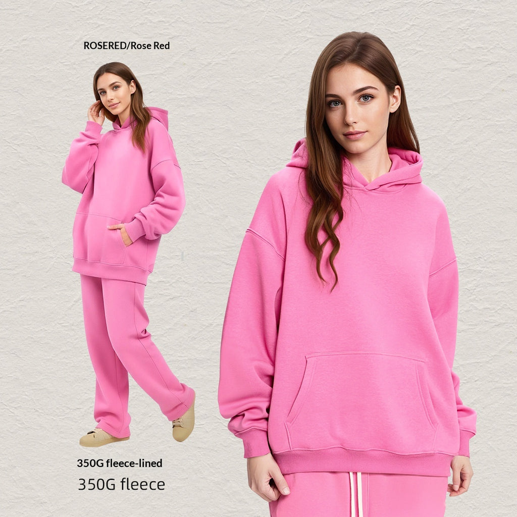 Kapuzen-Sweatshirt-Set, Fleece-gefüttert – Ansicht 8