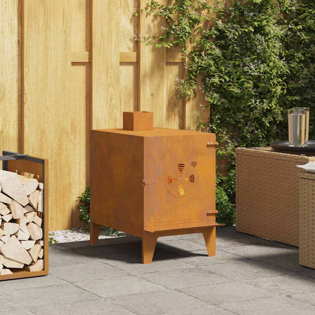 Gartenofen 35x aus Cortenstahl