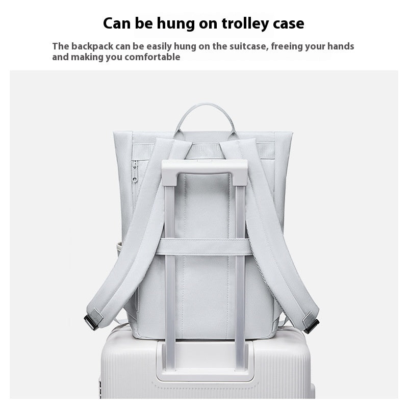 Schulrucksack für Laptop – Morning Mist Gray | LuxeStyle