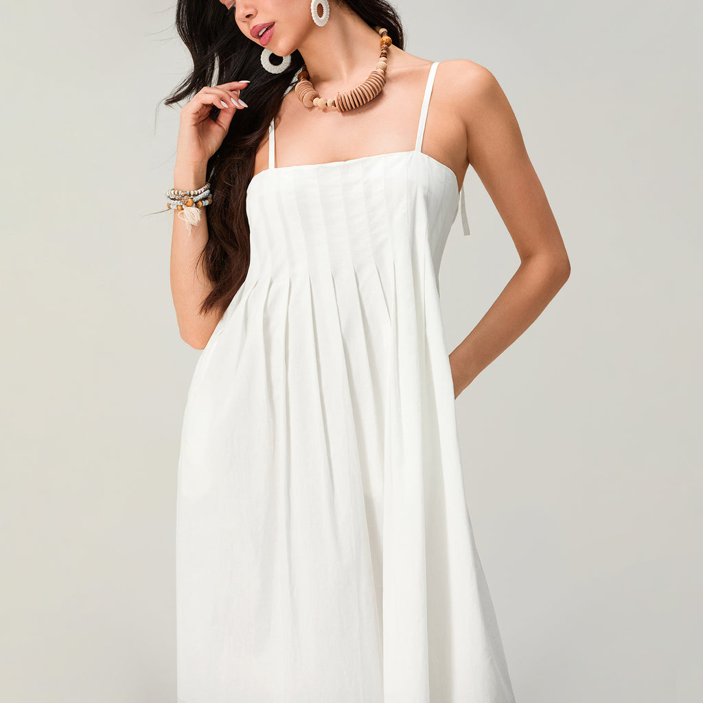Patchwork Off-Shoulder Maxi-Kleid aus Baumwolle