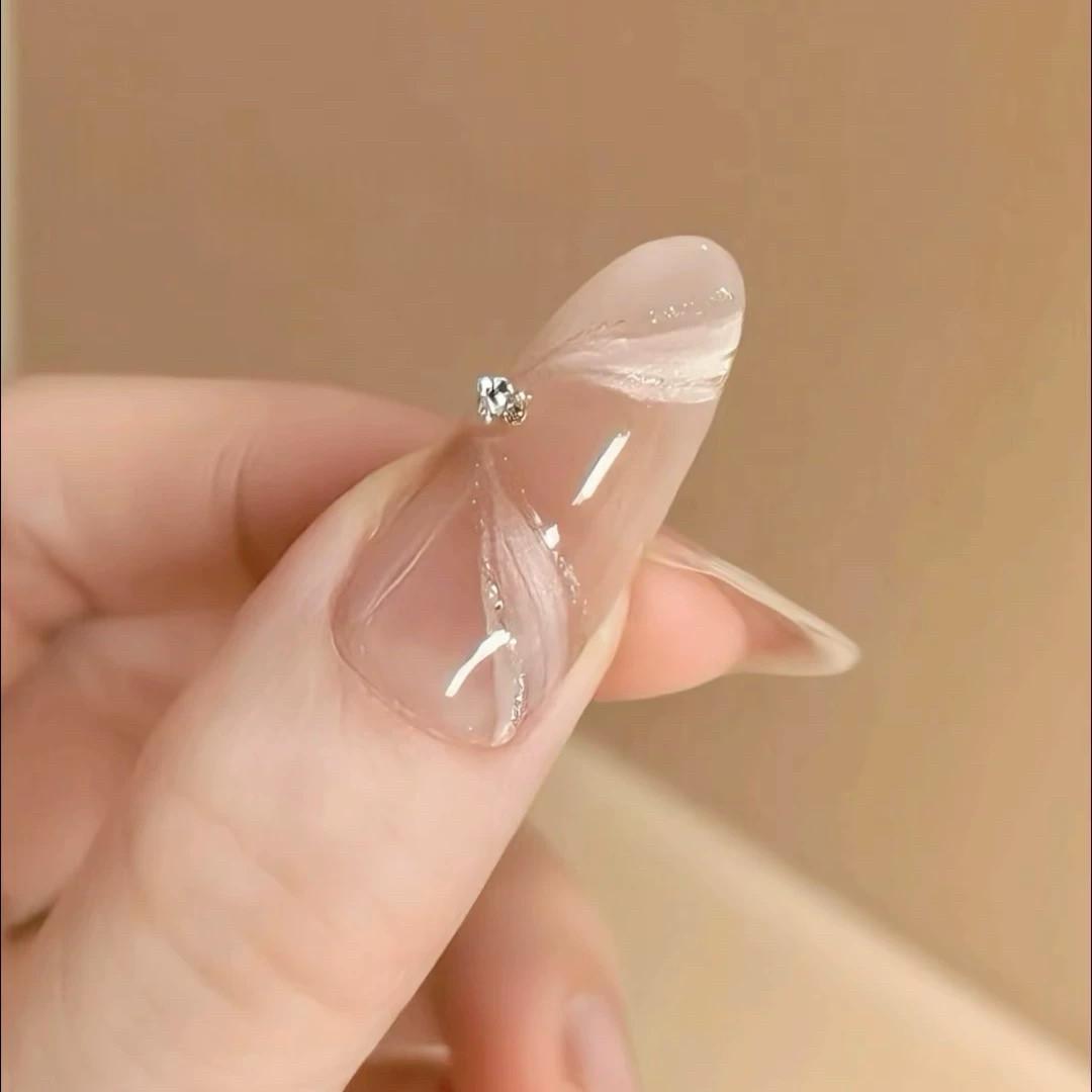 Handgemachte Nude-Farbverlauf Nägel