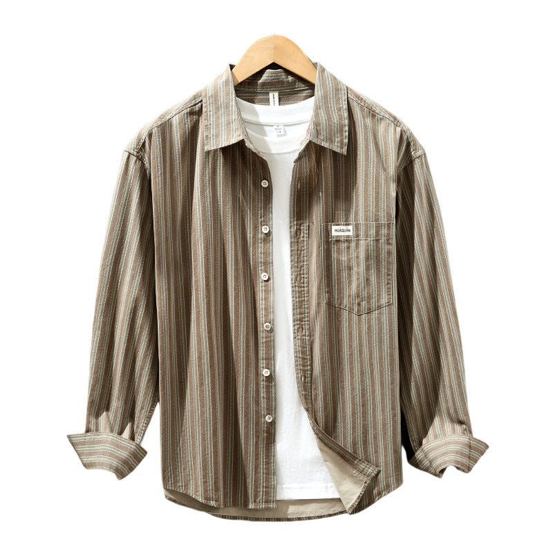 Gestreiftes Langarmshirt für Herren – Ansicht 3