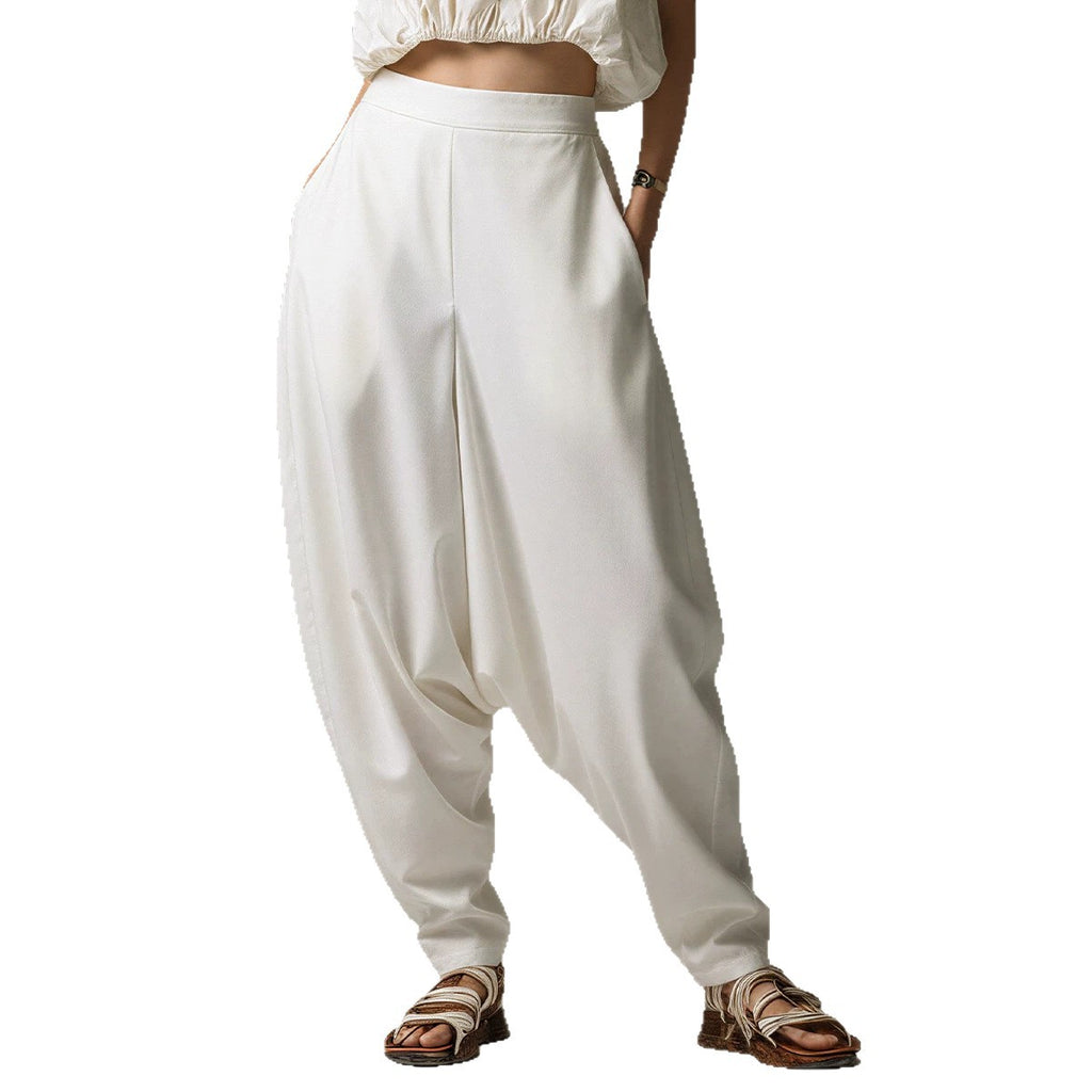 High-Waist Relaxed Fit Hose mit weitem Bein