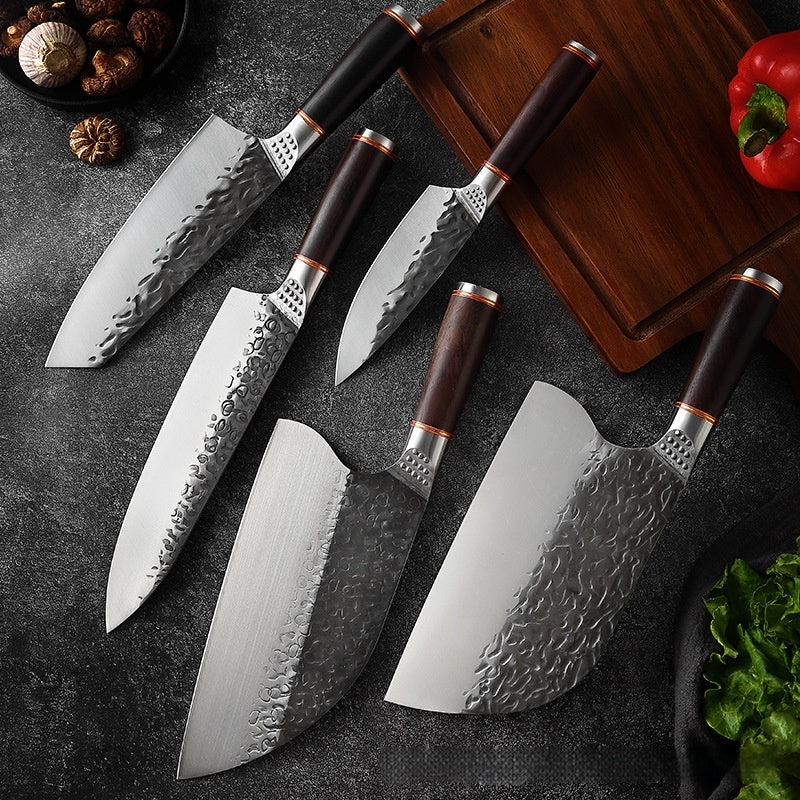 Geschmiedetes Edelstahl-Hackmesser mit Hammerschlag