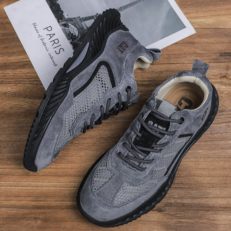 Atmungsaktiver Herren-Sneaker aus Mesh und Leder – Bild 6 | LuxeStyle