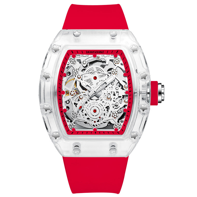 Mechanische Herrenuhr mit Silikonarmband – Bild 7 | LuxeStyle
