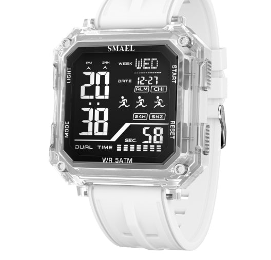 Sportliche Armbanduhr mit Stoppuhr und Alarm