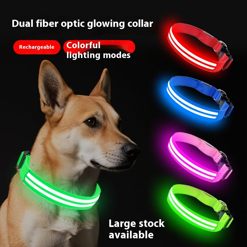Leuchtendes Nylon-Hundehalsband für die Nacht – Bild 6 | LuxeStyle