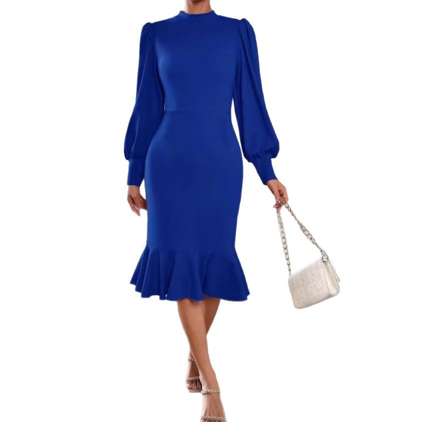 Langarm-Kleid mit Blasenaeermel