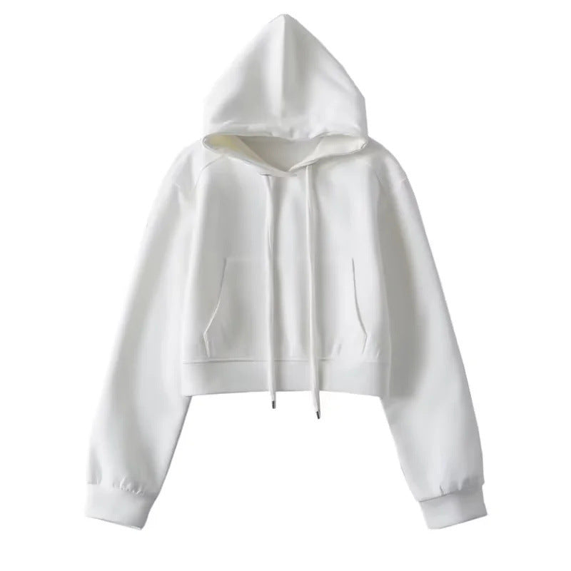 Kurzes Kapuzen-Sweatshirt für Damen
