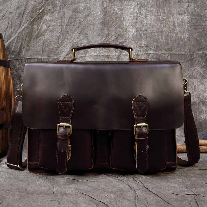 Retro Leder Aktentasche – Bild 3 | LuxeStyle