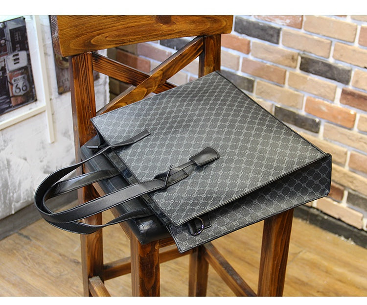 Karo Tote Alltag Schultertasche Herren – Bild 2 | LuxeStyle