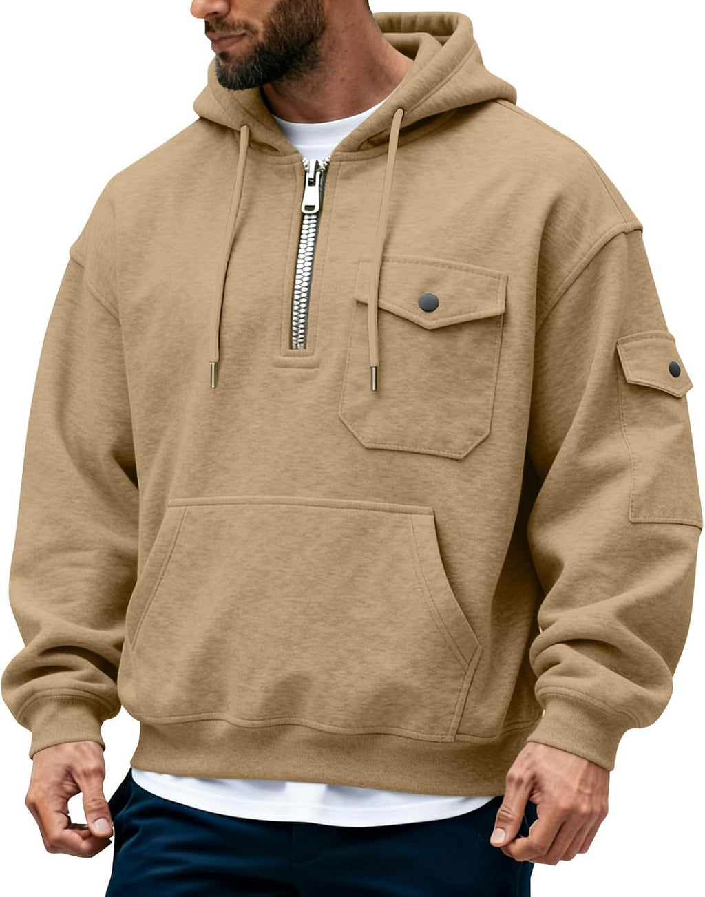Herren Hooded Longsleeve Jacke | LuxeStyle