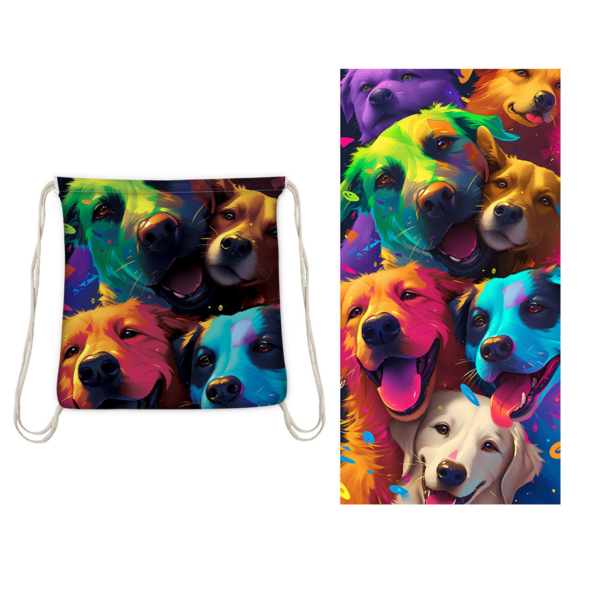 Badetuch mit integriertem Rucksack