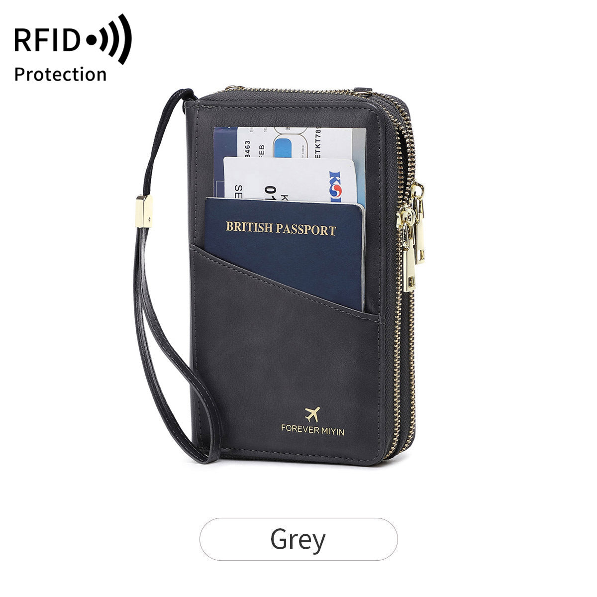 RFID-Portemonnaie mit zwei Reissverschlüssen – Bild 2 | LuxeStyle