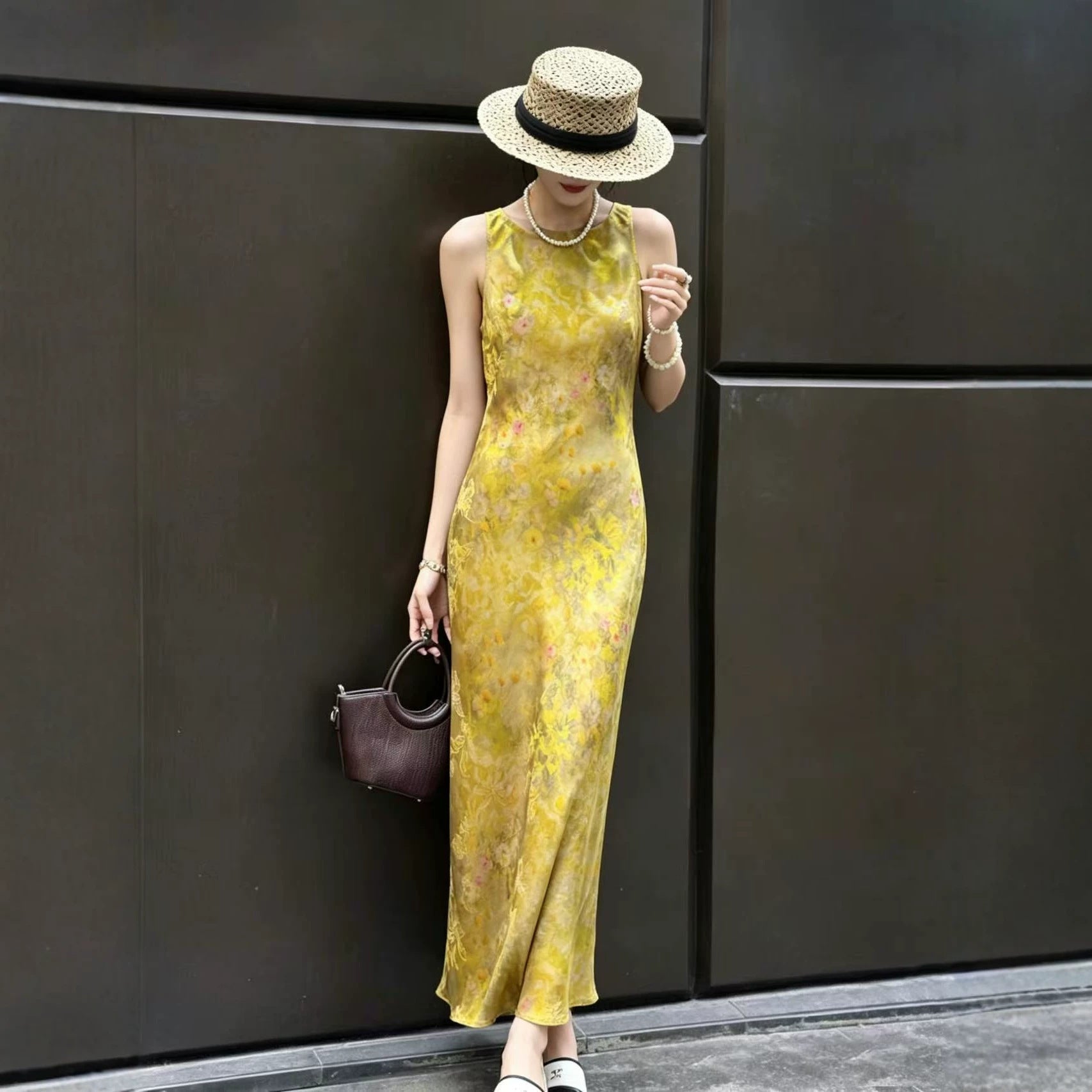Ärmelloses Casual-Kleid im Vintage-Stil