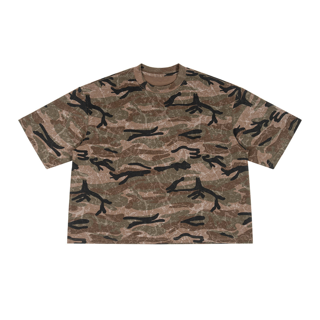 Herren Camouflage-Rundhals T-Shirt mit Kurzarm