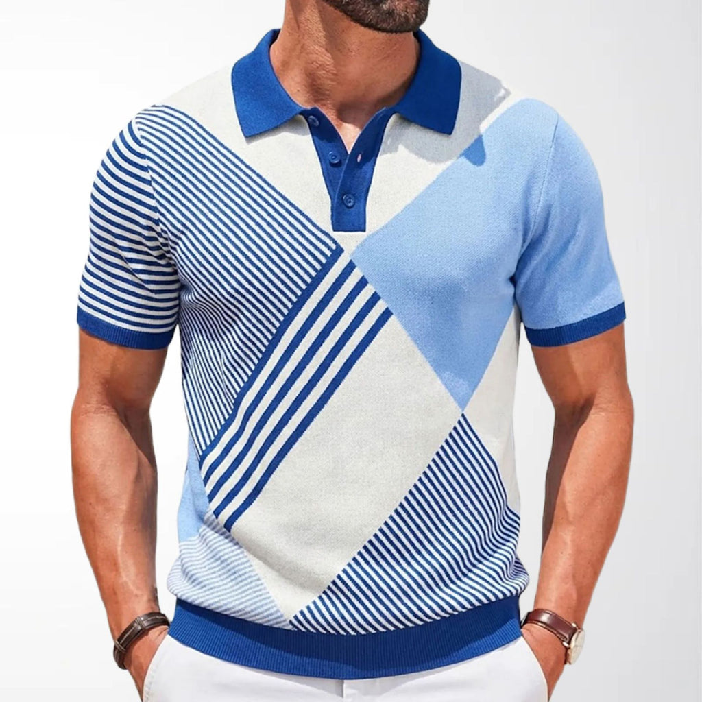 Color-Block Kurzarmshirt für Herren
