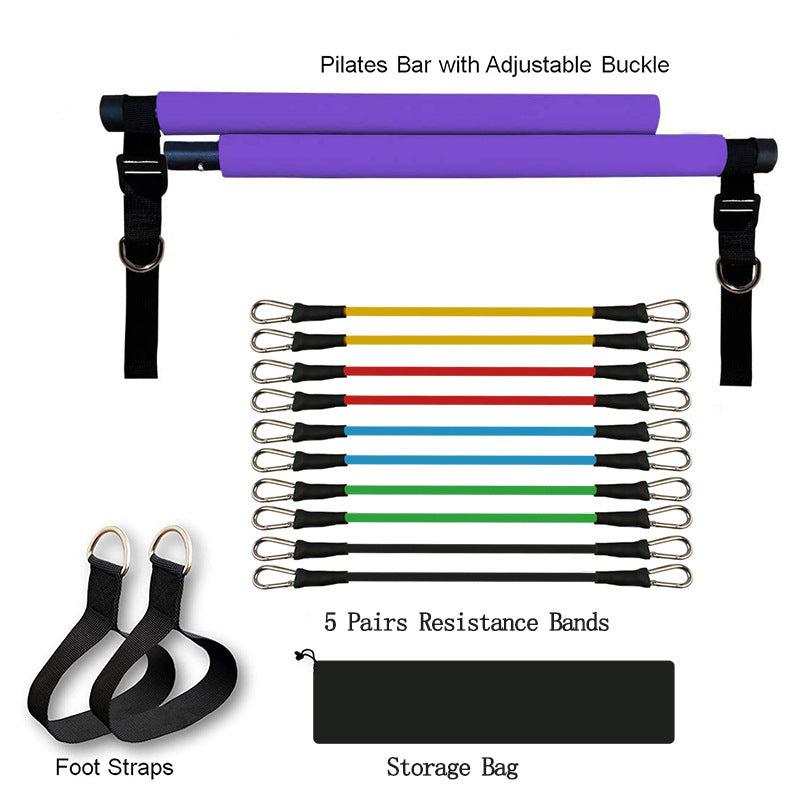 Fitness Yoga Pilates Bar – Tragbares Widerstandsband
