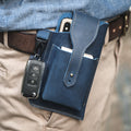 Vintage-Bauchtasche aus Rindsleder für Herren