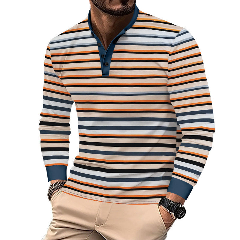 Herren Polo-Shirt mit bunten Streifen – Bild 2 | LuxeStyle