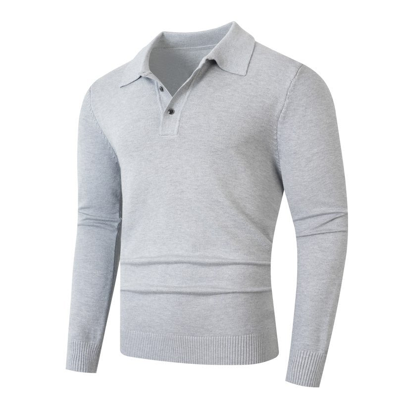 Fashion-Pullover mit Lapel-Kragen