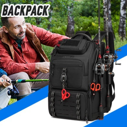 Grosser Angelrucksack mit vielen Fächern – Bild 2 | LuxeStyle