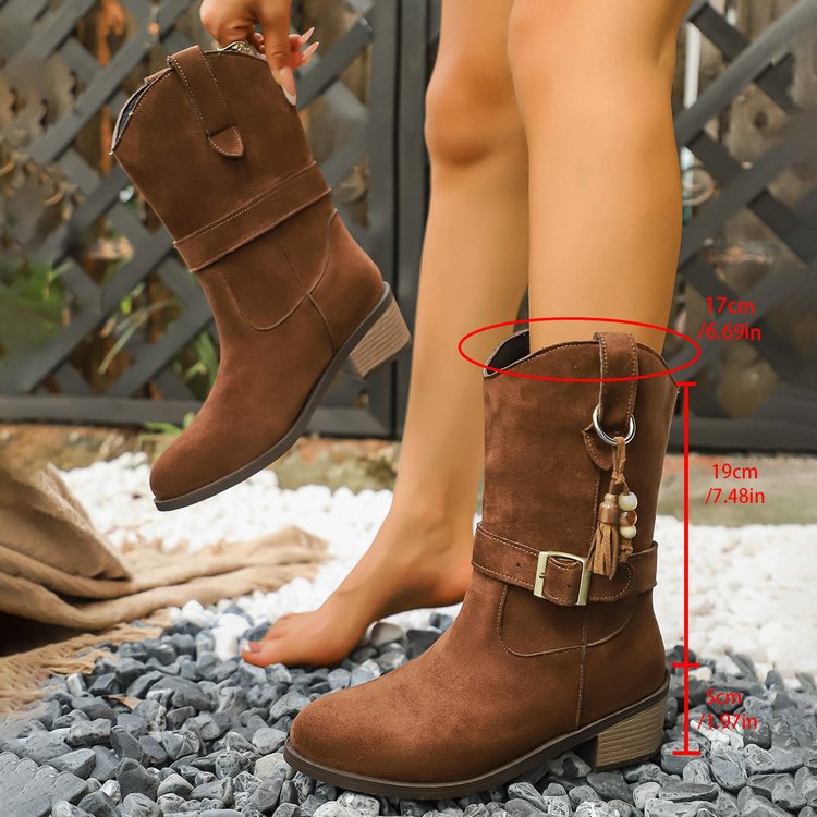 Dünne Martin-Boots mit Suede