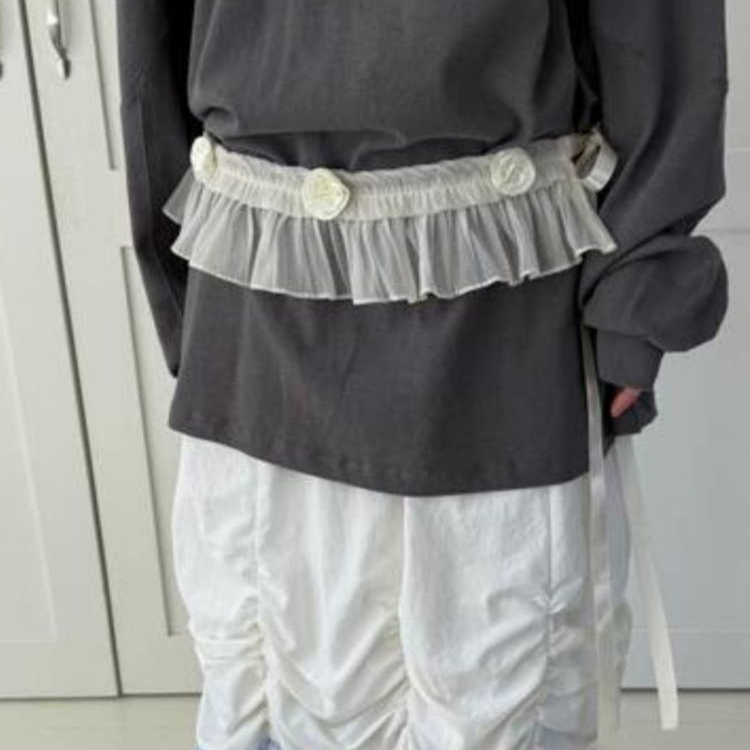 Damen Heavy-Duty Spitzen-Gürtel mit Rüschen