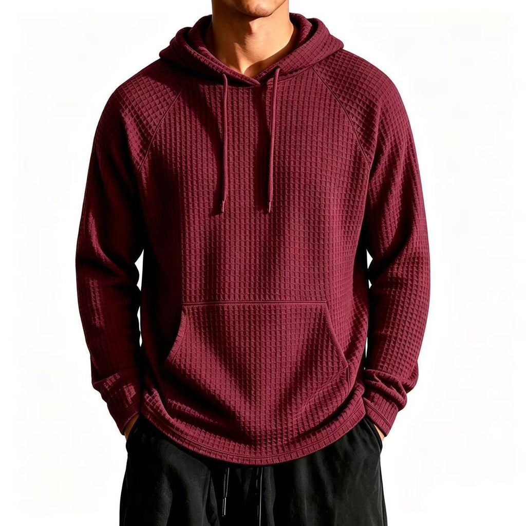 Herren Kapuzenjacke aus Waffelstrick