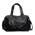 Männerhandtasche für Reisen – PU-Leder, schwarz/braun – Bild 2 | LuxeStyle