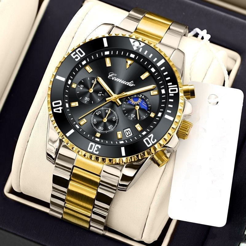 Herren-Armbanduhr mit Leuchtzeigern